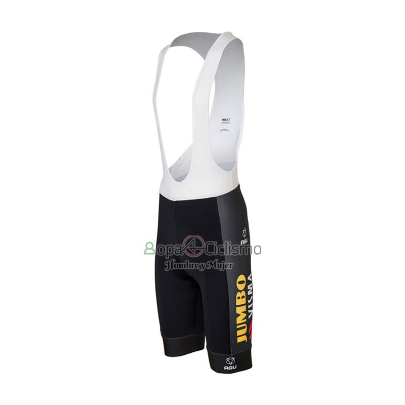 Jumbo Visma Ropa Ciclismo Culotte Corto 2023 Mangas Cortas Profundo Negro